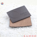 Logo Design Garment Jeans label patch, Genuine PU Custom Embossed Leather label